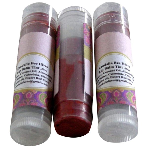 Set of 3 Lip Balm Tint, Desert Red Mica, Randalia Bee Hives