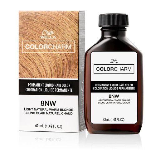 COLORCHARM Permanent Liquid Hair Color for Gray Coverage, 008NW Light Natural Warm Blonde