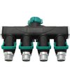 4 Way Garden Hose Splitter Metal Hose Connector, Easy Grip, Easy to Open