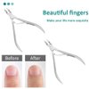 5 Pack Cuticle Trimmer Stainless Steel Cuticle Nipper Dead Skin Remover Scissors Clippers Nail Art Pusher Tools for Fingernails and Toenails