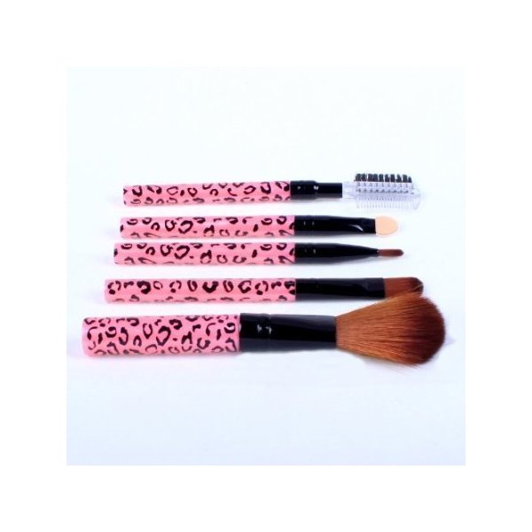 Cosmetic Brush Kit 5 Pcs Makeup Brush Travel Set Princessa - Pink