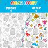 Yungyan 1 Pieces Ocean Animals Coloring Tablecloth for Classroom Giant Summer Coloring Poster Sea Tablecloth Mermaid Shark Activity Table Cover for Sea Themed Birthday School Parties 54 x 104 Inch