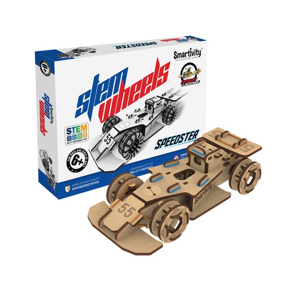 Smartivity Racing Car Toy for Kids 6-14 Years Old I Cool Birthday Gifts Ideas for Boys & Girls | DIY STEM Science Toys for 6,7,8,9,10,11,12,13,14 Years I Wooden Engineering Game