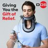 DDS MAX Cervical Traction Collar Neck Brace for Pinched Nerve, Pneumatic, Stretcher, Pain Relief, Relaxation, Manual Air Pump, Decompression and Tension Release, Cervical Spine Alignment. (13"-16.5")