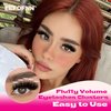 DIY Lash Extension Kit Fluffy Lash Clusters Kit 300PCS Eyelash Clusters with Bond and Seal Glue Thick 60D+80D+100D Cluster Eyelash Extensions Kit D Curl Volume Individual Lashes Kit DIY at Home