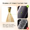 MioYio I Tip Hair Extensions Human Hair 30G/Pack Virgin Hair Itip Human Hair Extensions Dark Blonde to Highlighted Blonde Pre Bonded I Tip Real Hair Extensions Long Straight #18/613 14Inch