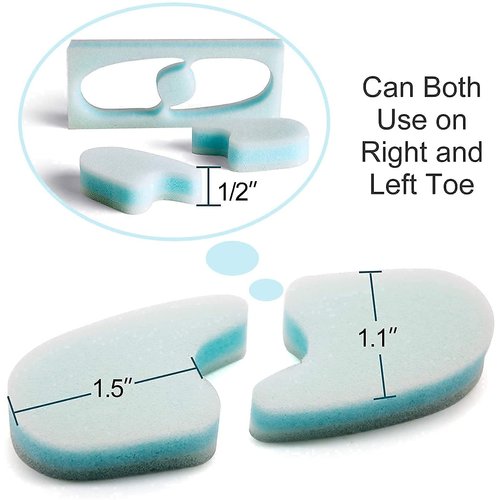 Sumifun Toe Spacers, 8 Packs of Toe Separators for Align Toes and Overlapping Toes and Hammer Toe Pain Relief