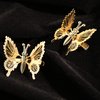 DEEKA 12 PCS 3D Moving Butterfly Hair Clips Metal Gold Moving Wings Butterfly Hair Accessories 90s Hair Clips Barrette for Women and Girls -Gold