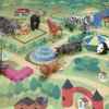 BOLZRA Safari Animals Figurines Toys with Activity Play Mat & Trees, Realistic Plastic Jungle Wild Zoo Animals Figures Playset with Elephant, Giraffe, Lion, Gorilla for Kids, Boys & Girls, 22 Piece