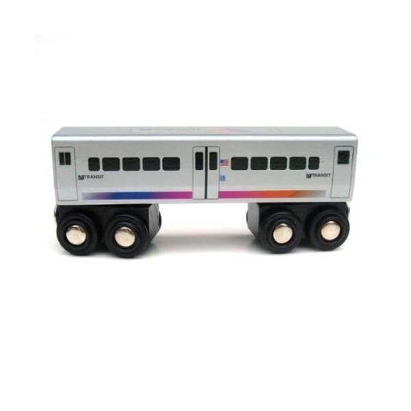 MUNI PALS Munipals New Jersey Transit Wooden Railway Child Safe and Tested Wood Toy Trains (Comet V Commuter)
