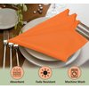 Ruvanti Cloth Napkins Set of 12, 18x18 Inches Napkins Cloth Washable, Soft, Durable, Absorbent, Cotton Blend. Table Dinner Napkins Cloth for Thanksgiving, Halloween Dinners Parties - Orange/Fall