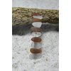 Genuine Surf Tumbled Frosted White and Brown Sea Glass French Barrette Hair Clip 4" or 100 mm Length - Quantity of 1