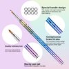 KEMEISI 2PCS Acrylic Nail Brush, Size #10/02 100% Kolinsky Nail Art Brushes for Acrylic Application, Sturdy Handle Oval Shaped Acrylic Powder Nail Design Tools for Professional Manicure DIY Home Salon