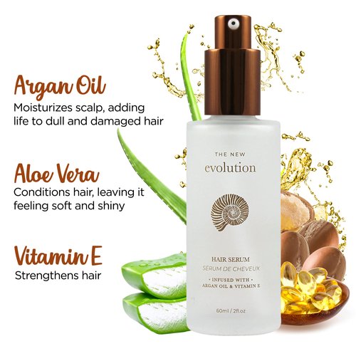 HerStyler Evolution Argan Oil Serum For Hair - Vitamin E Hair Serum To Soften Dry Hair - Nourishing Serum For Hair Straightening - Oil Hair Serum With Aloe Vera (2 Pack)