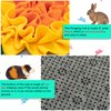 Rabbit Hay Feeder - Interactive Polar Fleece Pet Foraging Mat Toy Indoor for Guinea Pig Bunny Chinchillas Hamster Ferrets Small Aniamls - Anti Slip Feeding Mat Treat Dispenser Machine Washable