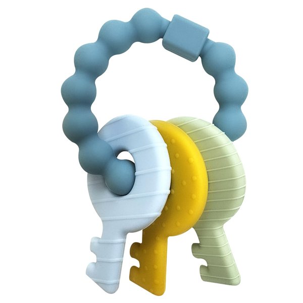 YAPROMO Silicone Teether Toys for Babies Cute Teething Ring Unisex Teething Toy for Baby Boy and Girls (Wine Red)