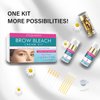 Eyebrow Bleach, Eyebrow Bleaching Kit, Brow Bleach, Brow Lightening, Gentle & Effective Bleaching Result, Eyebrow Lightener, Creates You Softer & Natural Brow Color, 5 Applications
