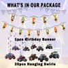 Generic Monster Truck Birthday Party Supplies,Party Decoration Including Happy Birthday Banner And Monster Truck Hanging Swilrs for Kids Party Favor