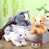 Harrycle 3 Pcs 9 Inch Stuffed Cat Animal Plush Cat Cute Stuffed Cat Plush Toys Small Cat Stuffed Animal Sleeping Gifts for Kid Classroom School Pet Party Favors Supplies Decoration(Classic Style)