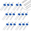 18 Pieces Sewing Machine Twin Needles Double Twin Needles Pins Twin Stretch Needles with Plastic Box, Automatic Needle Threader for Household Sewing Machine, 3 Mixed Sizes 2.0/90, 3.0/90, 4.0/90