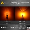 Alla Lighting Newly Upgraded T20 7440 7443 LED Turn Signal Light Bulbs 7444NA 7442NAK, Amber Yellow W3x16q Base, Super Bright 2835-SMD 360° LED Blinker Direction Lamps for Cars, Trucks