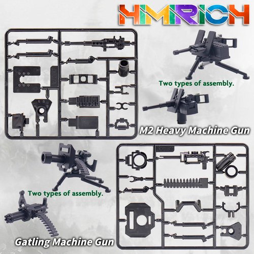 HIMIRICH Weapons Pack Military Toy Set Building Blocks Model for Soldier Figures, Army Equipment Gear Kit Pieces and Parts Accessories Compatible with Major Brand