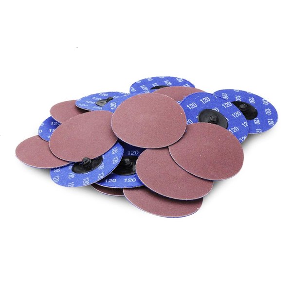 BHA Aluminum Oxide Quick Change Sanding Discs, 3", 120 Grit - 25 Pack