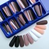 300pc Matte Coffin Press on Nails Kit Long Ballerina False Nails Full Cover Artificial Fake Fingernails Acrylic Nail Tips Manicure Decor for Women Grils Salon and Home DIY