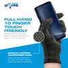 GliderGloves W15-9540M-BLCK-L Mens Texting Gloves. Warm Smartphone Gloves with Anti-Slip Grip, Insulated Layers & Full Hand Conductivity. Winter Style Black Touch Screen Gloves Women, Touchscreen Gloves Men