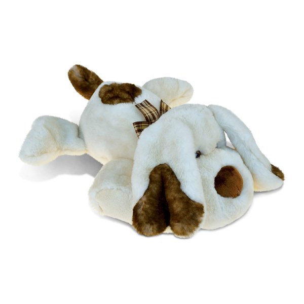 DolliBu Plush Dog Stuffed Animal - Soft Plush Huggable Laying Dog Pillow, Adorable Playtime Pet Plush Toy, Cute Animal Pet Cuddle Gift for Kids & Adults - 14 Inch