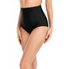 Upopby Women's High Waisted Swimsuit Bikini Bottoms Tummy Control Tankini Bottoms Swim Shorts Black L
