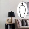 Helunsi 8 Inch Lamp Harp, 2 Set Black Lamp Shade Harp Holder with Finial, DIY Detachable Replacement Lampshade Adapter Harp Bracket Hardware for Table & Floor Lamps Accessories Parts Repair - Metal
