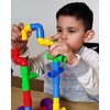 Skoolzy STEM Learning Pipe Tube 29 Piece Toys_and_Games Set, Educational Construction Building Blocks for ADHD & Autism for Baby, Kid Includes Wheels Pipes Joints and eBook