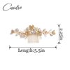 Casdre Crystal Bride Wedding Hair Comb Rhinestone Bridal Hair Piece Flower Hair Accessories for Women and Girls (C Gold)