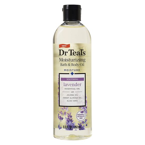 Dr. Teals Bath & Body Oil Variety Gift Set (2 Pack, 8.8oz Ea.) - Soothing Lavender & Ultra Rich Shea Butter - Essential Oils Hydrate Skin & Alleviates Daily Stress - at Home Spa Kit