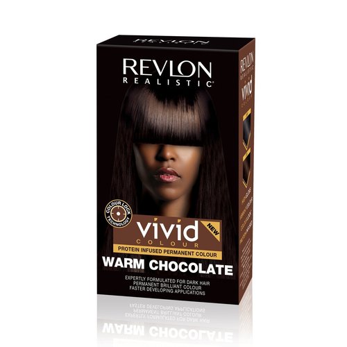 Revlon Realistic Vivid Colour Protein Infused Permanent Color Hair Dye with Color Lock Technology, Warm Chocolate 110ml