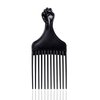 Soft 'N Style Black Afro Comb, Hair Pick for Curly Hair, Plastic Afro Pick for Women and Men, Detangle Wig Braid Hair Styling Comb, Hair Pick Comb for Styling, Curly Hair Comb