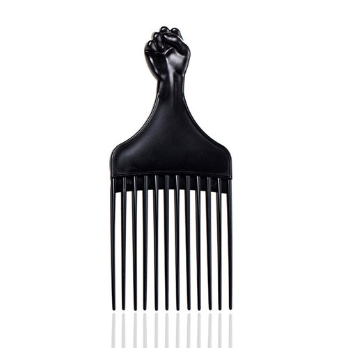 Soft 'N Style Black Afro Comb, Hair Pick for Curly Hair, Plastic Afro Pick for Women and Men, Detangle Wig Braid Hair Styling Comb, Hair Pick Comb for Styling, Curly Hair Comb