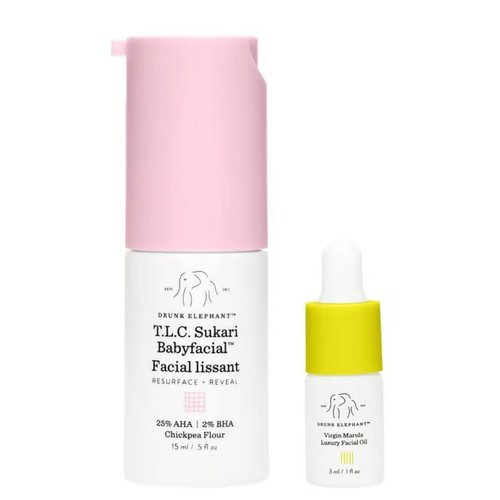 Drunk Elephant T.L.C. Sukari Babyfacial Midi + Virgin Marula Luxury Facial Oil Mini