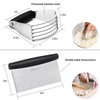 ALLTOP Stainless Steel Pastry Blender Cutter and Bench Scraper Set, Efficient Multipurpose Kitchen Baking Essential Tool with Comfortable Grip Handle-Perfect for Nut, Pie and Dough Processing - Black
