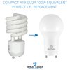 Great Eagle Lighting Corporation 15W (100W Equivalent) GU24 LED Light Bulb Dimmable 4000K Cool White, UL, replace CFL Twist-in 2 Prong (4-Pack)
