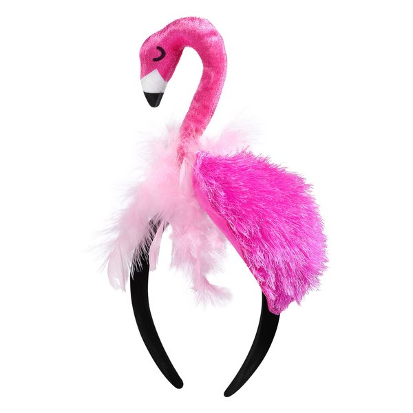 Didiseaon Flamingo Headband for Women Hawaii Flamingo Headdress Cute Flamingo Hair Hoop for Carnival Tropical Summer Beach Party Supplies