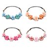 4Pcs Flower Crown for Women Girls Headband Color Mixing Hair Accessories Wedding Bride Rose Hair Ring