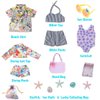sweet dolly Fashion 18 Inch Doll Clothes Accessories Summer Beach Play Set, Fashion Shirt, Bikini Swimsuit and Handbag Set Fits 18 Inch Dolls (Doll Not Included)