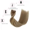 Valiilo Hair Extensions Real Human Hair, Clip in Human Hair Extensions Light Blonde and Golden 18Inch Remy Hair Extensions Highlights Clip on Extensions 7 Pieces 70Gram