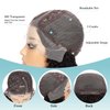 Fancy Hair Human Hair Wig Short Lace Front Wigs Kinky Curly Glueless Side Part Brazilian Virgin Human Hair Curly Bob Wigs with Baby Hair for Black Women (Brown,10 Inch)