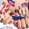 8sheets National Flag Nail Stickers American Independence Day Nail Decal Nail Art Decoration Supplies National Flag Star Butterfly Heart Shape Design for Women Nail Art Accessories
