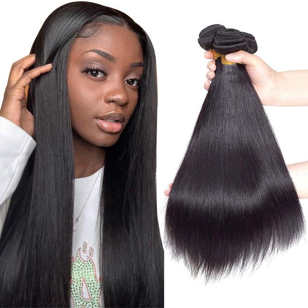 ROYAL IMPRESSION 12A Straight Bundles Human Hair 10" 12" 14" 300g Brazilian Straight Human Hair Bundles 100% Unprocessed Virgin Brazilian Hair Straight Weave Bundles Human Hair 3 Bundles Deals