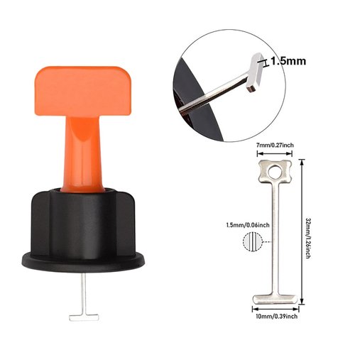 Replacement Steel Needles for Tile Leveling System, 360pcs 1/16" Leveler Reusable Spare Steel Pin Tiling Construction Tools 1.5mm for Wall Floor