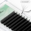 NATUHANA W Shaped Clover Eyelashes Extension 5D Premade Fans 0.07mm D Curl 8-12mm Mixed Tray Volume Lash Cluster W Lashes Supplies Automatic Blooming Flower Lash Extensions (5D black;0.07 D, 8-12 MIX)